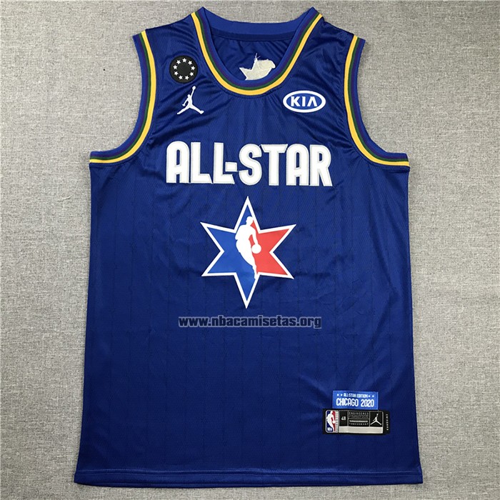Camiseta All Star 2020 Milwaukee Bucks Giannis Antetokounmpo NO 24 Azul